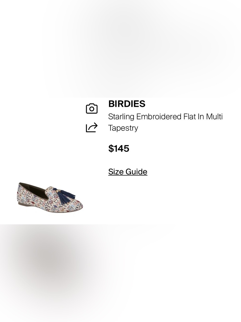 BIRDIES
Starling Embroidered Flat In Multi
Tapestry size 5.5